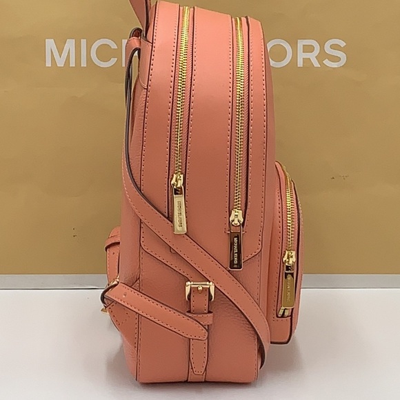 MICHAEL KORS
Jaycee Medium zip pocket Pebbled Leather Backpack Sherbert color - Picture 5 of 16